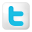 social twitter box white icon